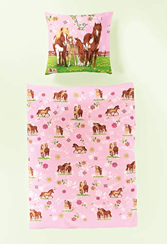 Bierbaum 2217 Bettwäsche Pferdefreunde, Designed in Germany, 135 x 200 cm, rosa 01, Renforcé Bierbaum 2217 Bettwäsche Pferdefreunde, Designed in Germany, 135 x 200 cm, rosa 01, Renforcé von Bierbaum