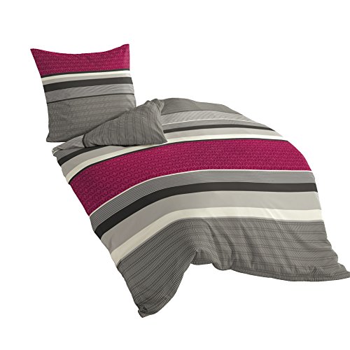 Bierbaum Bettwäsche, 3 Stück, 4630, Fein-Biber, Made in Germany, himbeer 19, 135x200 + 80x80 cm Bierbaum Bettwäsche, 3 Stück, 4630, Fein-Biber, Made in Germany, himbeer 19, 135x200 + 80x80 cm von Bierbaum