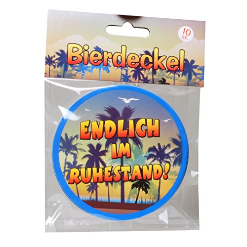 Bierdeckel 10 ENDLICH IM Ruhestand Geschenkartikel DEKO Gagartikel Rentner DEKO Bierdeckel 10 ENDLICH IM Ruhestand Geschenkartikel DEKO Gagartikel Rentner DEKO von Bierdeckel