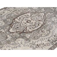 100x250 Vintage Teppich, Grüner Oushak Kelimteppich, Beige Grün, Beige, 150x250, Grün von BievRugs