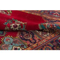 10x10 Vintage Teppich, Roter Oushak 10x10, Übergroßer Wohnzimmer Esszimmer Antiker Teppich von BievRugs