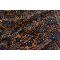 10x13 Vintage Teppich, Blauer Oushak Teppich 10x13, Übergroßer Wohnzimmer Esszimmer Antiker von BievRugs