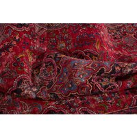 10x13 Vintage Teppich, Roter Oushak Teppich 10x13, Übergroßer Wohnzimmer Esszimmer Antiker von BievRugs