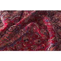 10x13 Vintage Teppich, Roter Oushak Teppich 10x13, Übergroßer Wohnzimmer Esszimmer Antiker von BievRugs