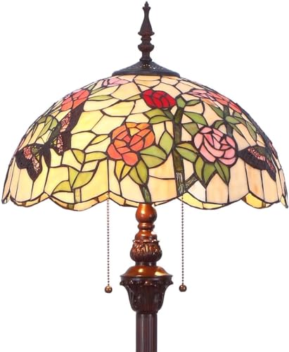 Bieye L31408 65 Zoll Schmetterling Tiffany-Stil Glasmalerei Stehlampe von Bieye