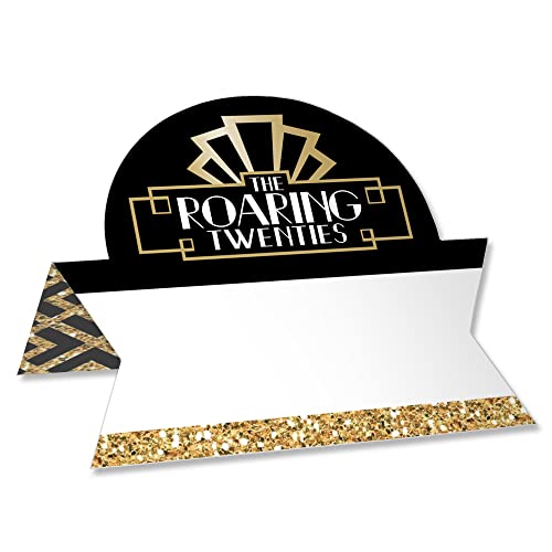 Big Dot of Happiness Roaring 20's - 1920s Art Deco Jazz Party Zelt Buffet Card - Tischdekoration Namenskarten - Set mit 24 Stück von Big Dot of Happiness