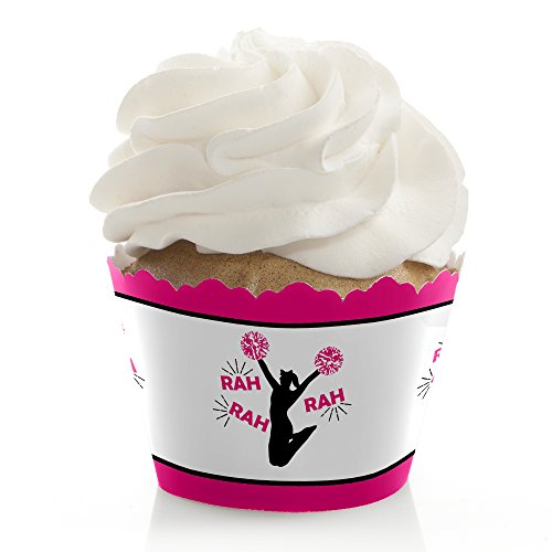 Big Dot of Happiness WE 'VE GOT Spirit – Cheerleading – Geburtstag Party Cupcake Dekorationen – Rosa, Einweg, Party, Feier von Big Dot of Happiness