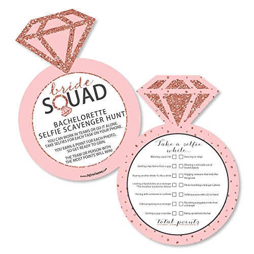 Bride Squad – Selfie Scavenger Hunt – Roségold Brautparty oder Junggesellinnenabschiede Party Spiel – Set mit 12 Stück Bride Squad – Selfie Scavenger Hunt – Roségold Brautparty oder Junggesellinnenabschiede Party Spiel – Set mit 12 Stück von Big Dot of Happiness