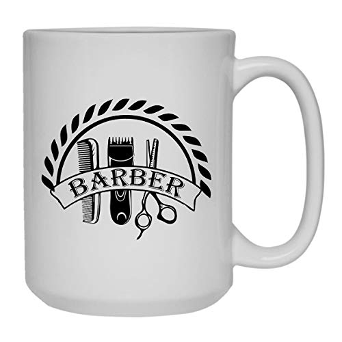 Proud Barber Kaffeetasse, Keramikbecher, weißer Teetasse, 425 ml von Big Grey