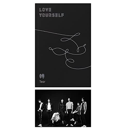 Big Hit Entertainment BTS Love Yourself Tear 3rd Album [O Version] CD+Poster+Photobook+Photocard+Mini Book+Standing Photo+(Extra 6 Photocards+1 Double-Sided Photocard+Logo Sticker) Schwarz von Big Hit Entertainment