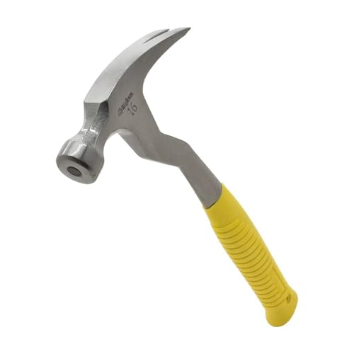 Big Horn 15111 453.6 g Magnetische Kappe Nagel Dachhammer - Einhandnagelplatzierung mit Magnetfläche - Einteilig geschmiedeter Stahl Ergonomische Anti-Rutsch Griffe - Dachdeckung, Trocknen, Haus Wrap von Big Horn