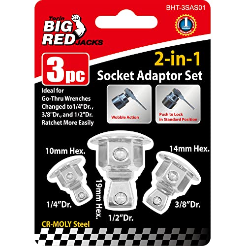 BIG RED BHT-3SAS01 Steckschlüssel-Adapter-Set von Big Red