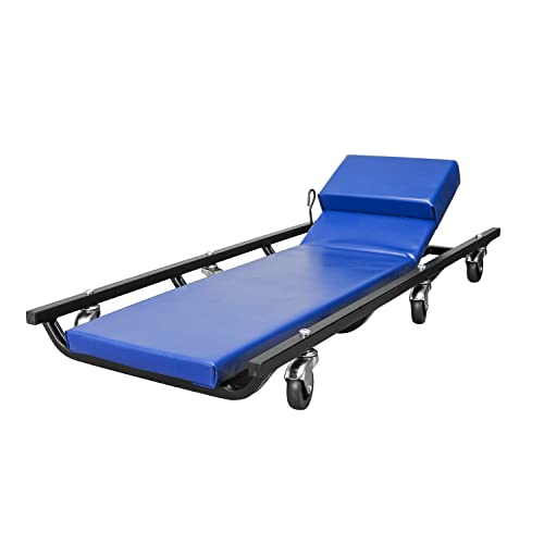 BIG RED TR6452 Torin Rolling Garage/Shop Creeper: 40" Padded Mechanic Cart with Adjustable Headrest and 6 Casters, Blue von Big Red