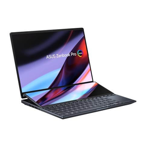 ASUS Zenbook Pro14 Duo OLED UX8402VV-P1084X Intel® Core™ i9-13900H Laptop 36,8 cm (14.5") Touchscreen WQXGA+ 32GB LPDDR5-SDRAM 2TB SSD NVIDIA GeForce RTX4060 Wi-Fi 6E (802.11ax) Windows 11 Pro Schwarz von Big deer