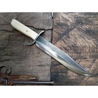 Handgefertigtes Jagd-Bowie Aus Kohlenstoffstahl - Knochengriff | Bestes Jagdmesser Geschenk Perfektes Handgemachtes Handgefertigtes Jagd-Bowie Aus Kohlenstoffstahl - Knochengriff | Bestes Jagdmesser Geschenk Perfektes Handgemachtes von BigBangKnives