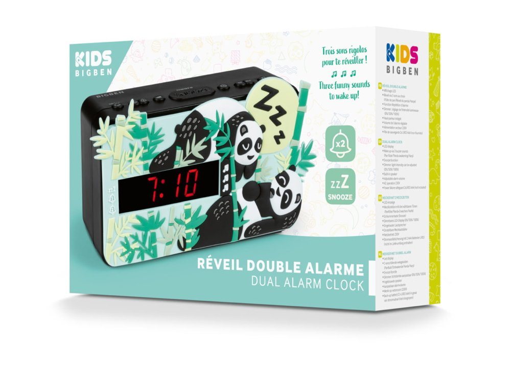 BigBen Kinderwecker Bigben Wecker Kids R15 Panda 3D Dekor AU385267 von BigBen