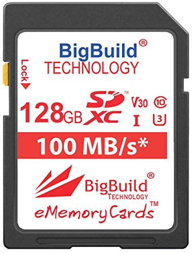 BigBuild Technology 128 GB Ultra Fast U3 SDXC Speicherkarte 100 MB/s kompatibel mit Panasonic Lumix DC-G100, DC-G110 Kamera von BigBuild Technology