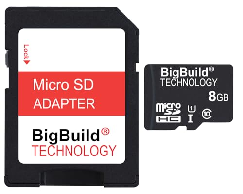 BigBuild Technology 8GB Ultraschnelle 80MB/s microSDHC Speicherkarte Kompatibel mit Samsung Galaxy J Max, J2 Core, J8 Mobile von BigBuild Technology