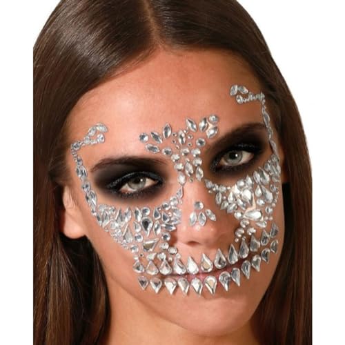 BigBuy Carnival Aufkleber für Gesicht und Körper Totenkopf Silber BigBuy Carnival Aufkleber für Gesicht und Körper Totenkopf Silber von BigBuy Carnival
