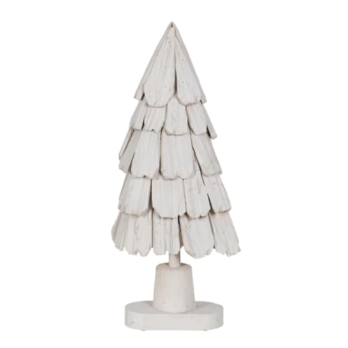 BigBuy Christmas Weihnachtsbaum weiß Paulonia Holz 34 x 19 x 80 cm von BigBuy Christmas