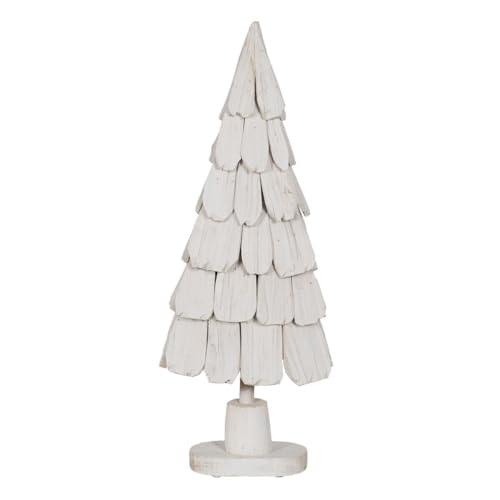 BigBuy Christmas Weihnachtsbaum weiß Paulonia Holz 38 x 20 x 100 cm von BigBuy Christmas