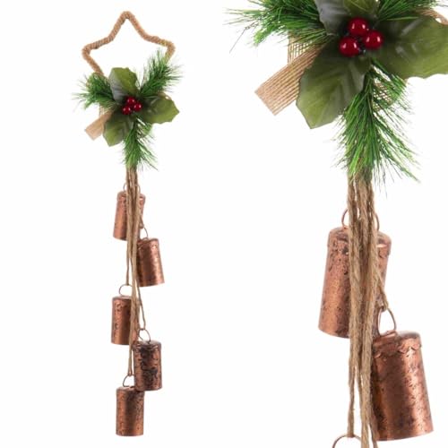 BigBuy Christmas Weihnachts-Ornament, Mehrfarbig, Kupfer, 11 x 3,3 x 42,5 cm von BigBuy Christmas