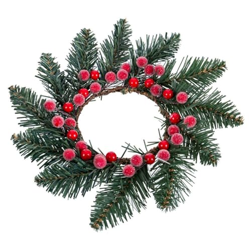 BigBuy Christmas Weihnachtsschmuck Kerzenhalter Rot Grün Kunststoff 25 cm von BigBuy Christmas