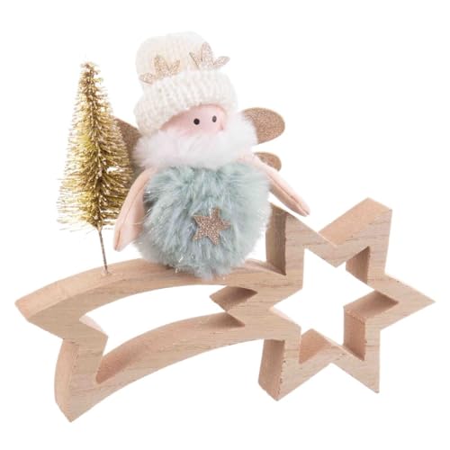 BigBuy Christmas Weihnachtsschmuck Mehrfarbig Natur Holz Stoff 18 x 6 x 16 cm von BigBuy Christmas