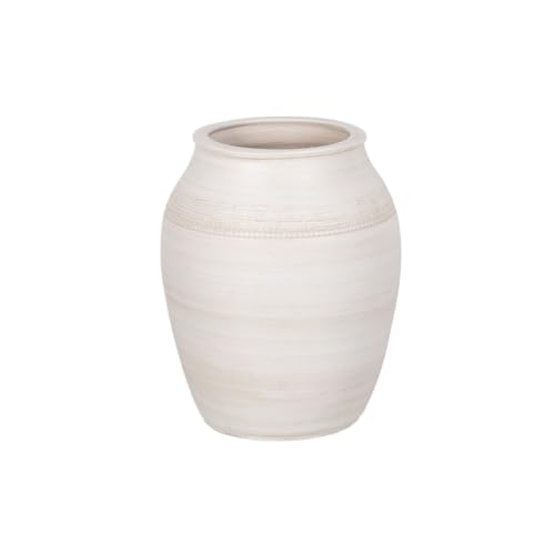 BigBuy Garden Blumentopf Creme Keramik 25 x 25 x 30 cm von BigBuy Garden