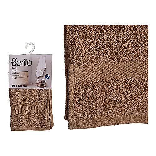 BigBuy Home Badetuch aus Polyester, Baumwolle, Kamel, Größe 90 x 150 cm von BigBuy Home