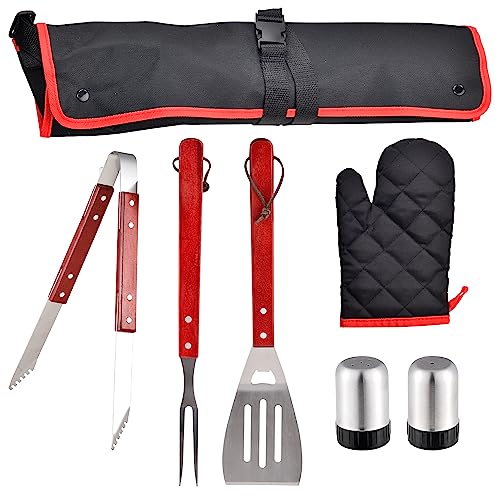 Bergner BBQ Küchenutensilien-Set, Edelstahl, silberfarben, 7 Stück von BigBuy Home