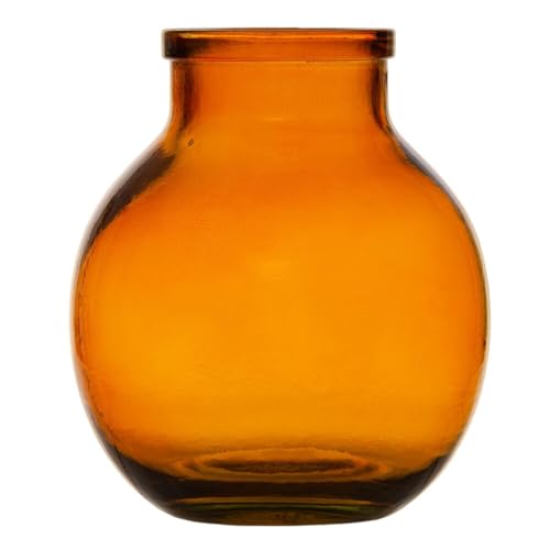 BigBuy Home Amber Vase aus recyceltem Glas, 21 x 21 x 25 cm von BigBuy Home