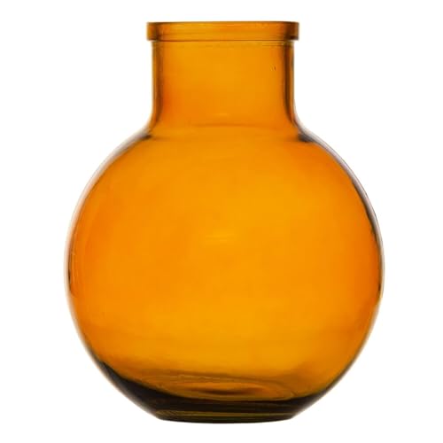 BigBuy Home Amber Vase aus recyceltem Glas, 24 x 24 x 31 cm von BigBuy Home