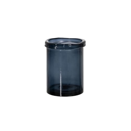 BigBuy Home Blaue Vase aus recyceltem Glas, 15 x 15 x 20 cm von BigBuy Home