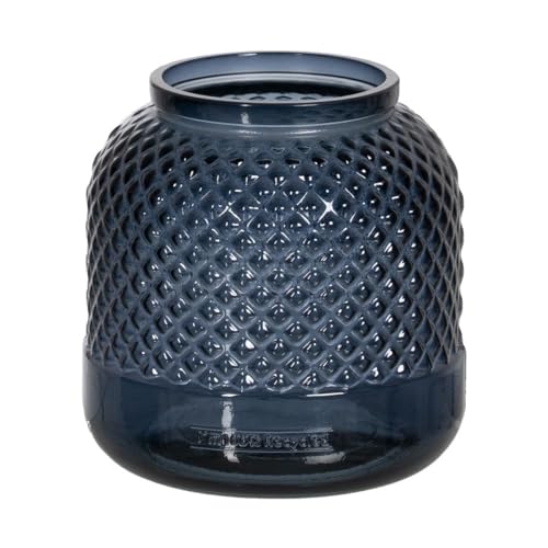 BigBuy Home Vase, Blau, recyceltes Glas, 19 x 19 x 19 cm von BigBuy Home