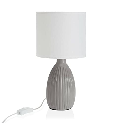 BigBuy Home Ceramic Grey Table Lamp (17 x 34 x 17 cm) von BigBuy Home
