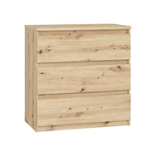 FORTE Möbel Chelsea Moderne Kommode 80 mit 3 Schubladen, Artisan Eiche Dekor, 77,2 cm breit x 79,9 cm hoch x 42,2 cm tief FORTE Möbel Chelsea Moderne Kommode 80 mit 3 Schubladen, Artisan Eiche Dekor, 77,2 cm breit x 79,9 cm hoch x 42,2 cm tief von Forte