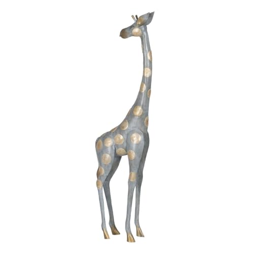 BigBuy Home Dekofigur Grau Gold Giraffe 27 x 12 x 100 cm von BigBuy Home