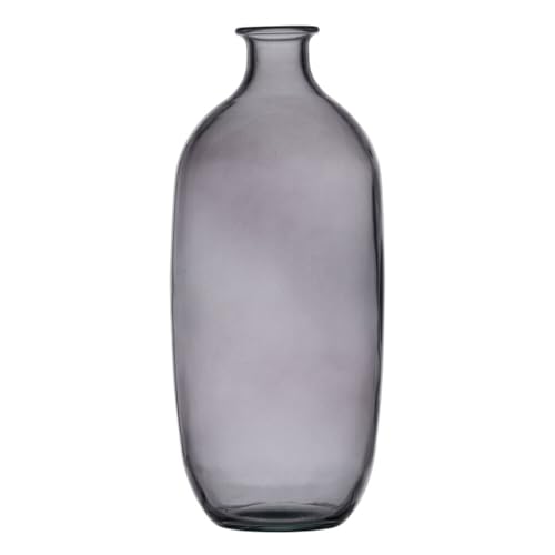 BigBuy Home Graue Vase aus recyceltem Glas, 13 x 13 x 31 cm von BigBuy Home