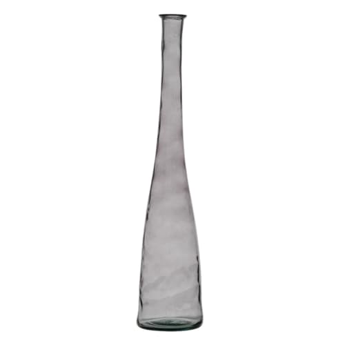BigBuy Home Graue Vase aus recyceltem Glas, 18 x 18 x 100 cm von BigBuy Home