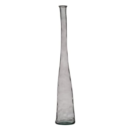 BigBuy Home Graue Vase aus recyceltem Glas, 18 x 18 x 120 cm von BigBuy Home