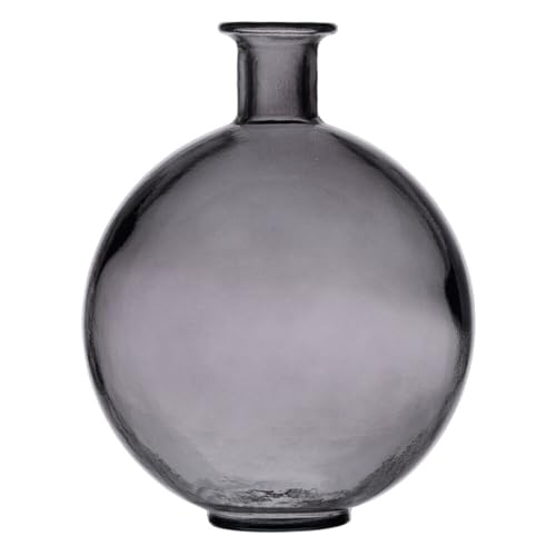 BigBuy Home Graue Vase aus recyceltem Glas, 20 x 20 x 25 cm von BigBuy Home