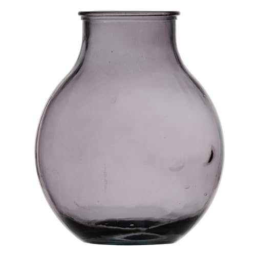 BigBuy Home Graue Vase aus recyceltem Glas, 29 x 29 x 36 cm von BigBuy Home