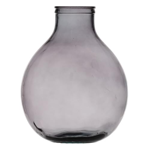 BigBuy Home Graue Vase aus recyceltem Glas, 37 x 37 x 46 cm von BigBuy Home