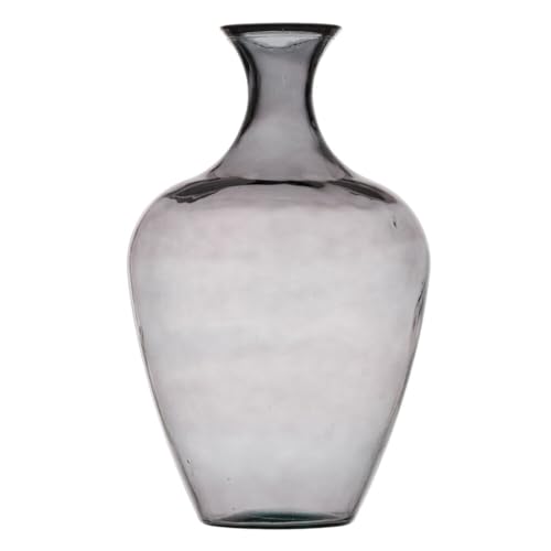 BigBuy Home Graue Vase aus recyceltem Glas, 40 x 40 x 65 cm von BigBuy Home