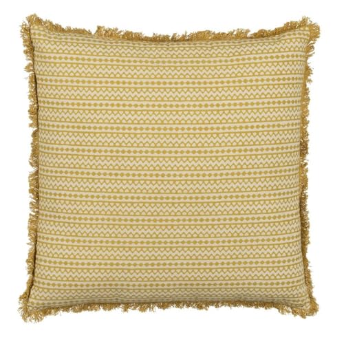 BigBuy Home Kissen Baumwolle Beige Senf 50 x 50 cm von BigBuy Home