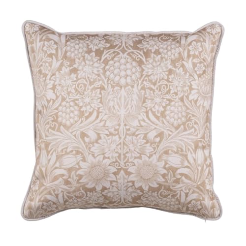 BigBuy Home Kissen Beige Blumen 50 x 50 cm von BigBuy Home