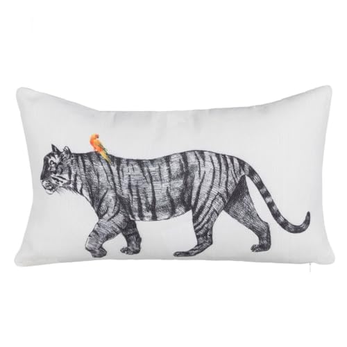 BigBuy Home Kissen Polyester Tiger 50 x 30 cm von BigBuy Home