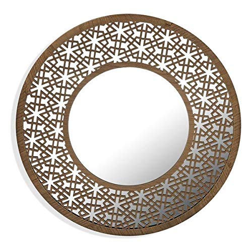 BigBuy Home Mirror Geam Wood MDF/Metal (6 x 60 x 60 cm) von BigBuy Home