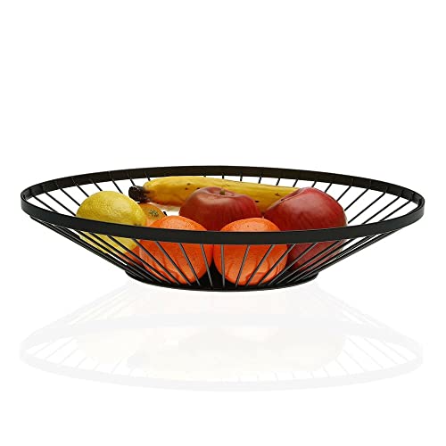 BigBuy Home S3406835 ROUNDES OBERFRUCHT SCHWARZ Haushaltsprodukte, Kunststoff, Mehrfarbig von BigBuy Home